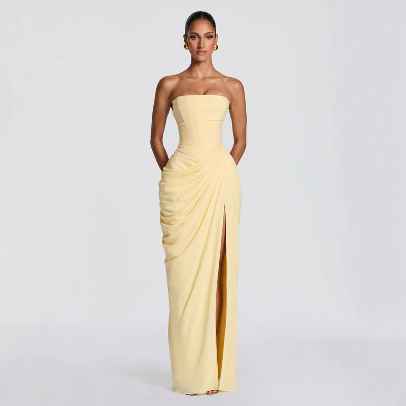Soleil Draped Maxi Dress