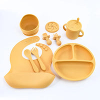 Silicone Suction Plate + Utensil Set