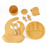 Silicone Suction Plate + Utensil Set